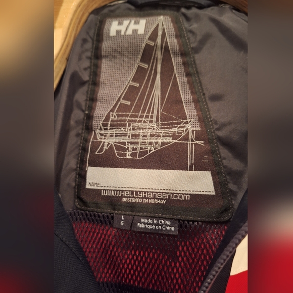 Helly Hansen Crew Hooded Women's  Large Jacket Black Red White Waterproof, HH - Picture 5 of 11